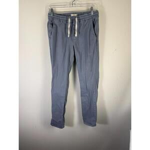 Marine Layer Saturday Pants Small Faded Blue Slim Relaxed Twill Stretch